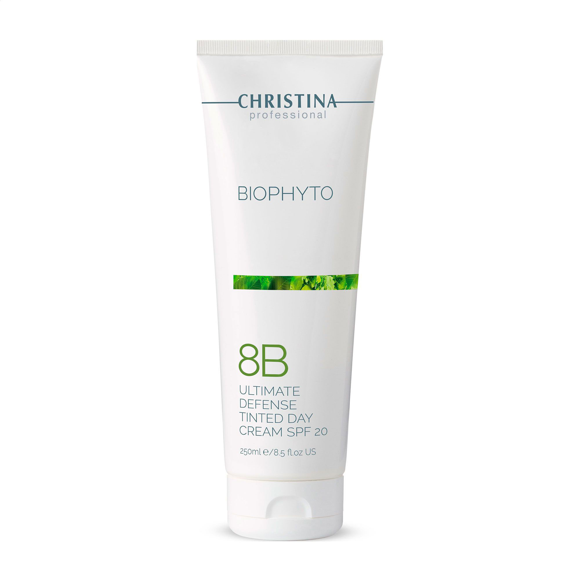 Уцінка! Денний крем для обличчя Christina Bio Phyto 8B Ultimate Defense Tinted Day Cream SPF 20 Абсолютний захист, з тоном, 250 мл